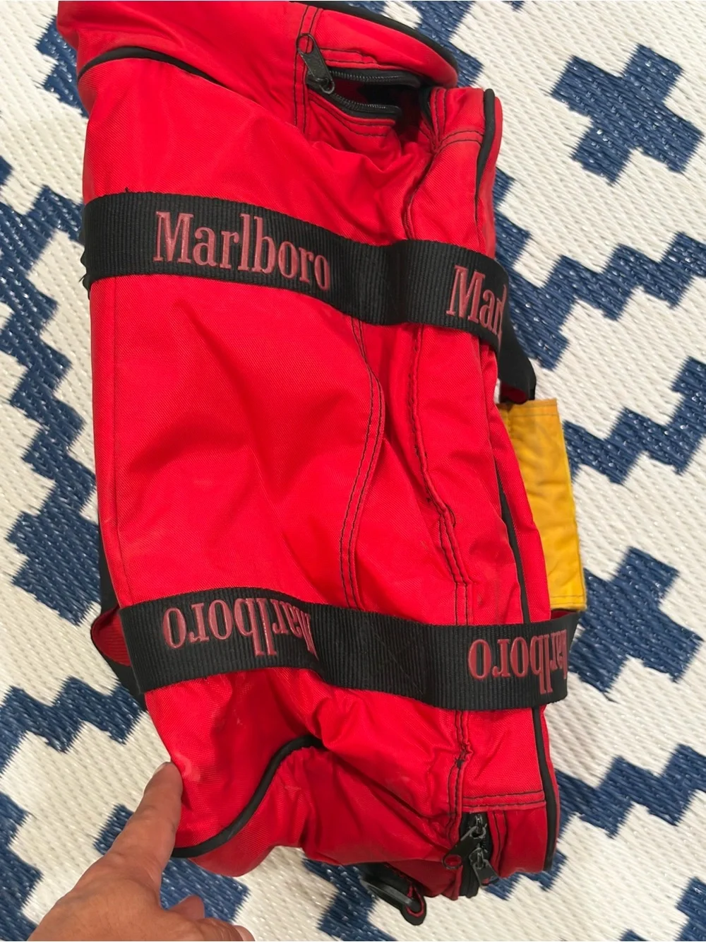 Vintage Marlboro Lizard Rock Duffle Bag Red / Black 90s